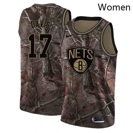 Womens Nike Brooklyn Nets 17 Ed Davis Swingman Camo Realtree Collection NBA Jersey